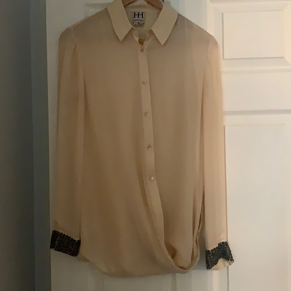 Haute hippie silk oversized shirt Sz Small